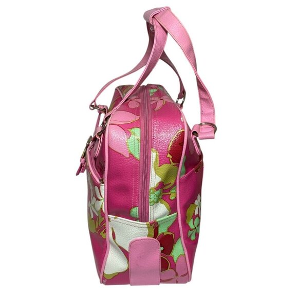 Roxy Floral Pink Bag Hawaiian Plumeria Carry On Travel Gym Tote 90s Y2K - Picture 4 of 16
